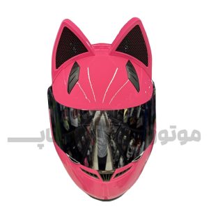 کلاه کاسکت گوش دار فک ثابت نیترینوس رنگ صورتی
