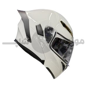 کلاه کاسکت فک متحرک QIKE سفید