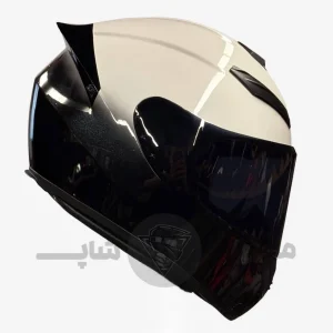 کلاه کاسکت فک ثابت کایک Qike مشکی سفید