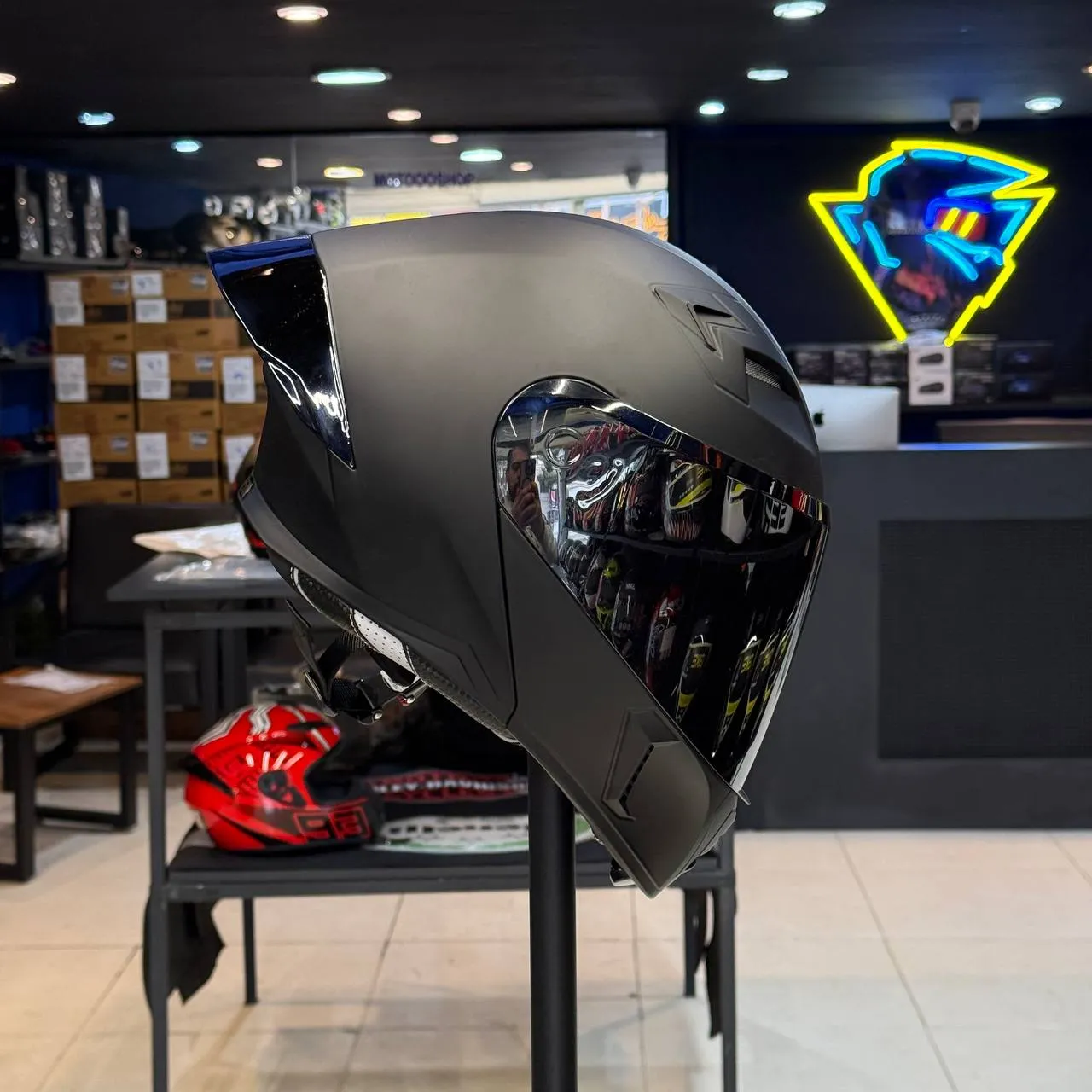 کلاه کاسکت فک متحرک استیل برد SB20 کد 7