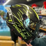 کلاه کاسکت فک ثابت AGV 46 رنگ مشکی فسفری کد 4