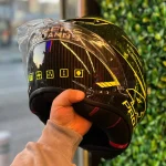 کلاه کاسکت فک ثابت AGV 46 رنگ مشکی فسفری کد 4
