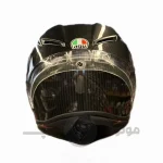 کلاه کاسکت فک ثابت AGV رنگ مشکی براق کد 7