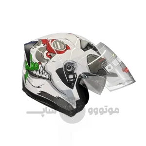 کلاه کاسکت بدون فک DA1 407 طرح دار کد 13