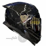 کلاه کاسکت فک ثابت استیل برد مدل SBH_57 iss کربن اورجینال