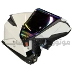 کلاه کاسکت فک متحرک برند SMK مدل GOLLWING glossy white