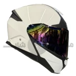 کلاه کاسکت فک متحرک برند SMK مدل GOLLWING glossy white