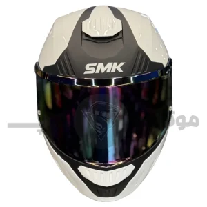 کلاه کاسکت فک متحرک برند SMK مدل GOLLWING glossy white