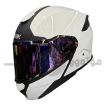 کلاه کاسکت فک متحرک برند SMK مدل GOLLWING glossy white