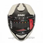 کلاه کاسکت فک متحرک برند SMK مدل GOLLWING glossy white