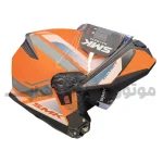 کلاه کاسکت فک متحرک برند SMK مدل GOLLWING MATTE ORANGE