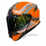 کلاه کاسکت فک متحرک برند SMK مدل GOLLWING MATTE ORANGE
