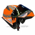 کلاه کاسکت فک متحرک برند SMK مدل GOLLWING MATTE ORANGE