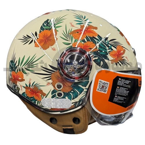 Helmet-Vespa-Beon-Italy-B110 glossy chrome کلاه کاسکت بدون فک برند بئون ایتالیا مدل B110 glossy chrome