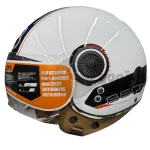کلاه کاسکت بدون فک برند بئون ایتالیا مدل B110 glossy white black line