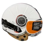 کلاه کاسکت بدون فک برند بئون ایتالیا مدل B110 glossy white black line