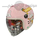 کلاه کاسکت بدون فک برند ردلاین مدل bright pink rabbit 910-1
