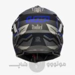کلاه کاسکت ادونچری برند استیل برد مدلmatte black blue line
