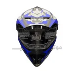 کلاه کاسکت ادونچری برند استیل برد مدل matte white blue