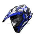 کلاه کاسکت ادونچری برند استیل برد مدل matte white blue