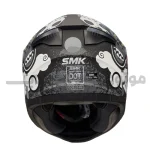 کلاه کاسکت کودک فک ثابت برند SMK Bionic youth مدل matt black grey-white