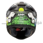 کلاه کاسکت کودک فک ثابت برند SMK Bionic youth مدل matte black grey-yellow