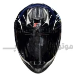 کلاه کاسکت فک ثابت برند استیل برد مدل SBH57 مشکی برق سفید