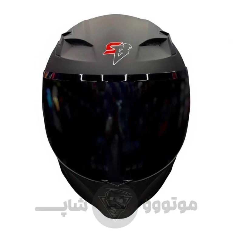 کلاه کاسکت فک ثابت برند استیل برد مدل SBA11 مشکی مات