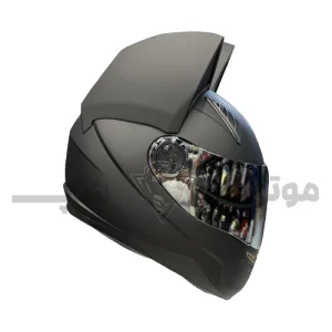 کلاه کاسکت گوش دار فک ثابت برند نیترینوس مشکی مات