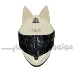 کلاه کاسکت گوش دار فک ثابت برند IBK سفید