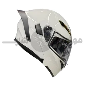 کلاه کاسکت فک متحرک برند کایک سفید