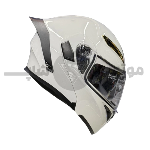 Helmet movable jaw Qike white کلاه کاسکت فک متحرک برند کایک سفید