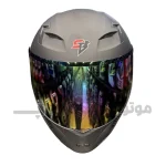 کلاه کاسکت فک متحرک برند استیل برد مدل sb20 مشکی مات
