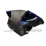 کلاه کاسکت فک متحرک برند استیل برد مدل sb20 مشکی مات