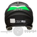 کلاه کاسکت بدون فک برند DA1 مدل403 matte black graphic b green
