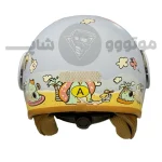 کلاه کاسکت بدون فک کودک برند بی وا بی مدل matte white