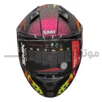 کلاه کاسکت کودک فک ثابت برند SMK Bionic youth مدل matte black grey-orange