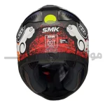 کلاه کاسکت کودک فک ثابت برند SMK Bionic youth مدل matte black grey-orange