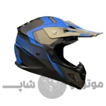 کلاه کاسکت کراسی برند ردلاین مدل matt black blue dust 750-9