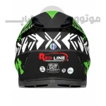کلاه کاسکت کراسی برند ردلاین مدل matt black green dirt 750-11