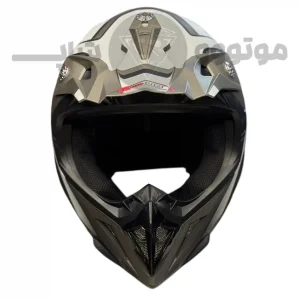 کلاه کاسکت کراسی برند ردلاین مدل matt black white dust 750-7