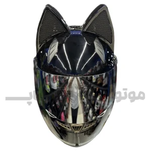 کلاه کاسکت گوش دار فک ثابت برند نیترینوس مشکی