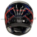کلاه کاسکت فک ثابت برند HNJ مدل black red f939