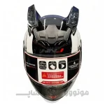 کلاه کاسکت فک ثابت برند HNJ مدل black white red f939