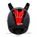 کلاه کاسکت فک ثابت برند HNJ مدل black white red f939