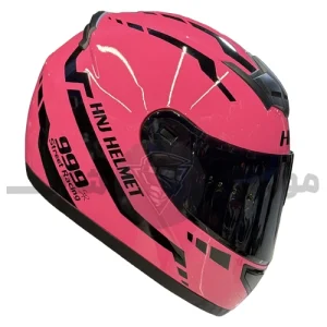 کلاه کاسکت فک ثابت برند HNJ مدل pink black f939
