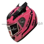 کلاه کاسکت فک ثابت برند HNJ مدل pink black f939