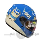 کلاه کاسکت بدون فک برند ردلاین مدل bright blue cat 906-6