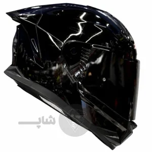 کلاه کاسکت فک ثابت برند استیل برد مدل SBH57 مشکی براق