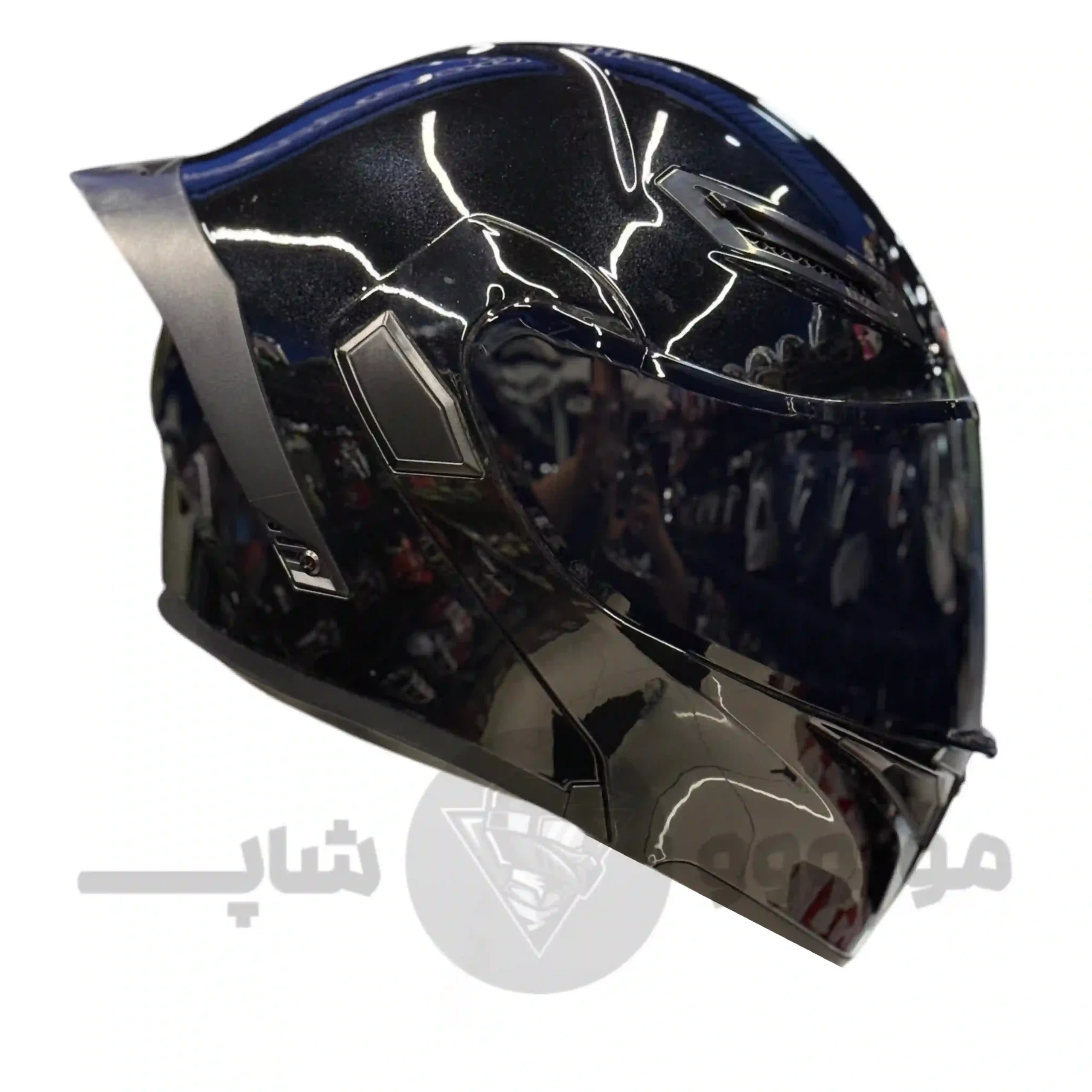 helmet-movable-jaw-qike-black (2) کلاه کاسکت فک متحرک برند کایک مشکی